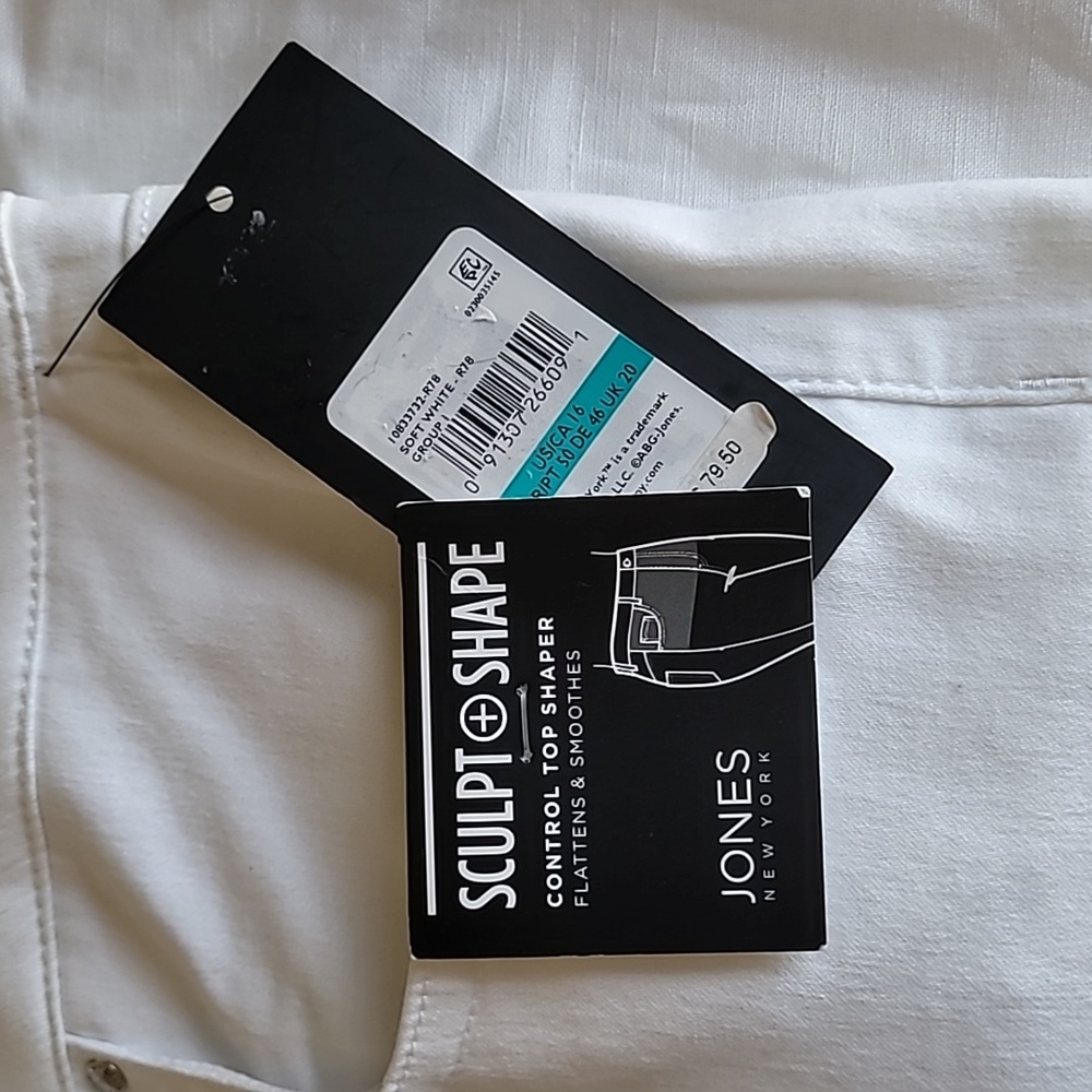 Jones New York White Straight Leg Pants - Picture 2 of 4
